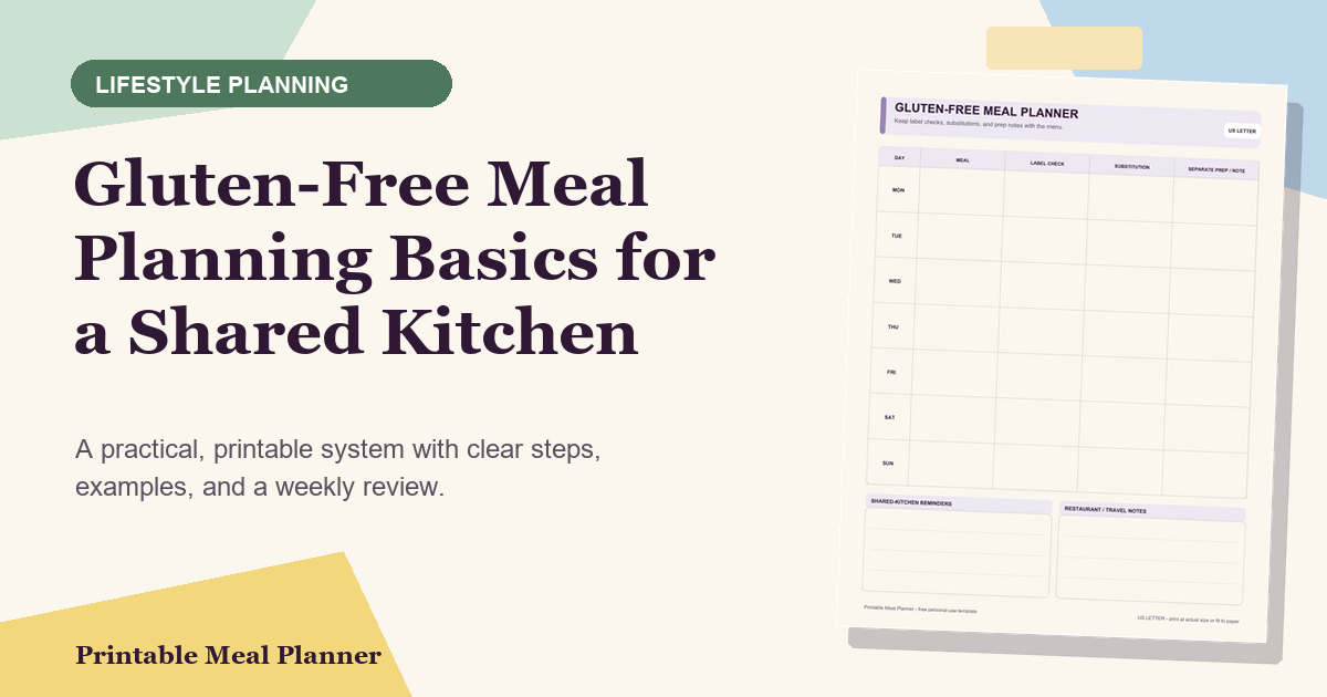 Gluten-Free Meal Planning Basics for a Shared Kitchen
